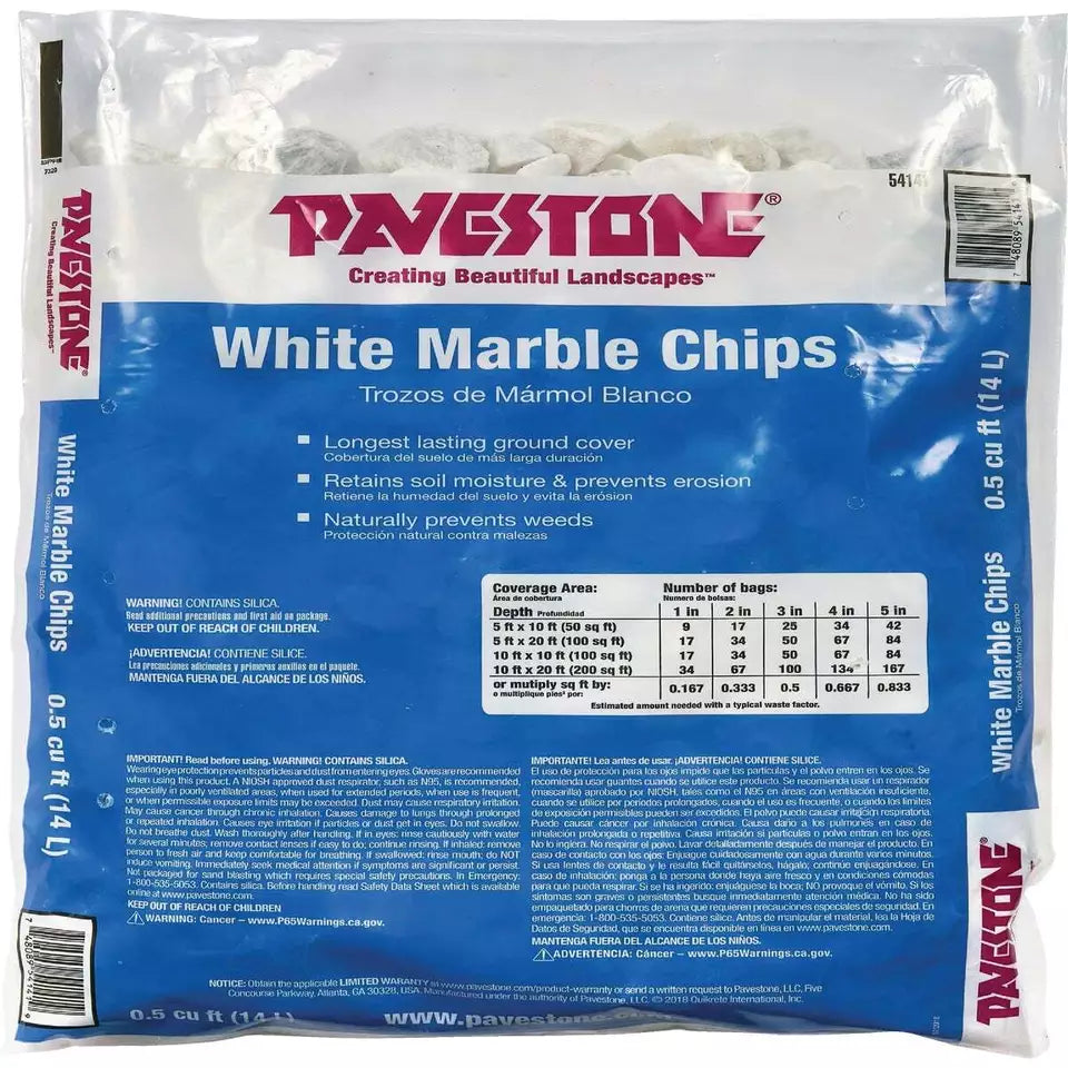 Pavestone White Marble Chips - Shasta Forest Products, Inc