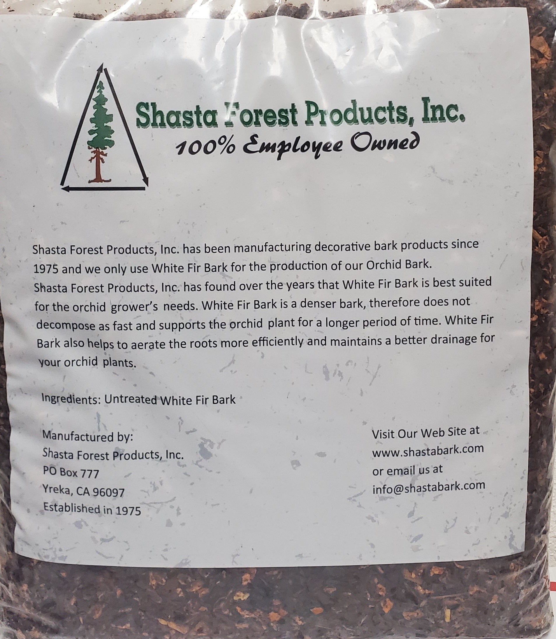 White Fir Bark for Orchids - Shasta Forest Products, Inc